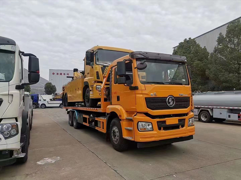 陜汽德龍新M3000后雙橋國六一拖二清障車